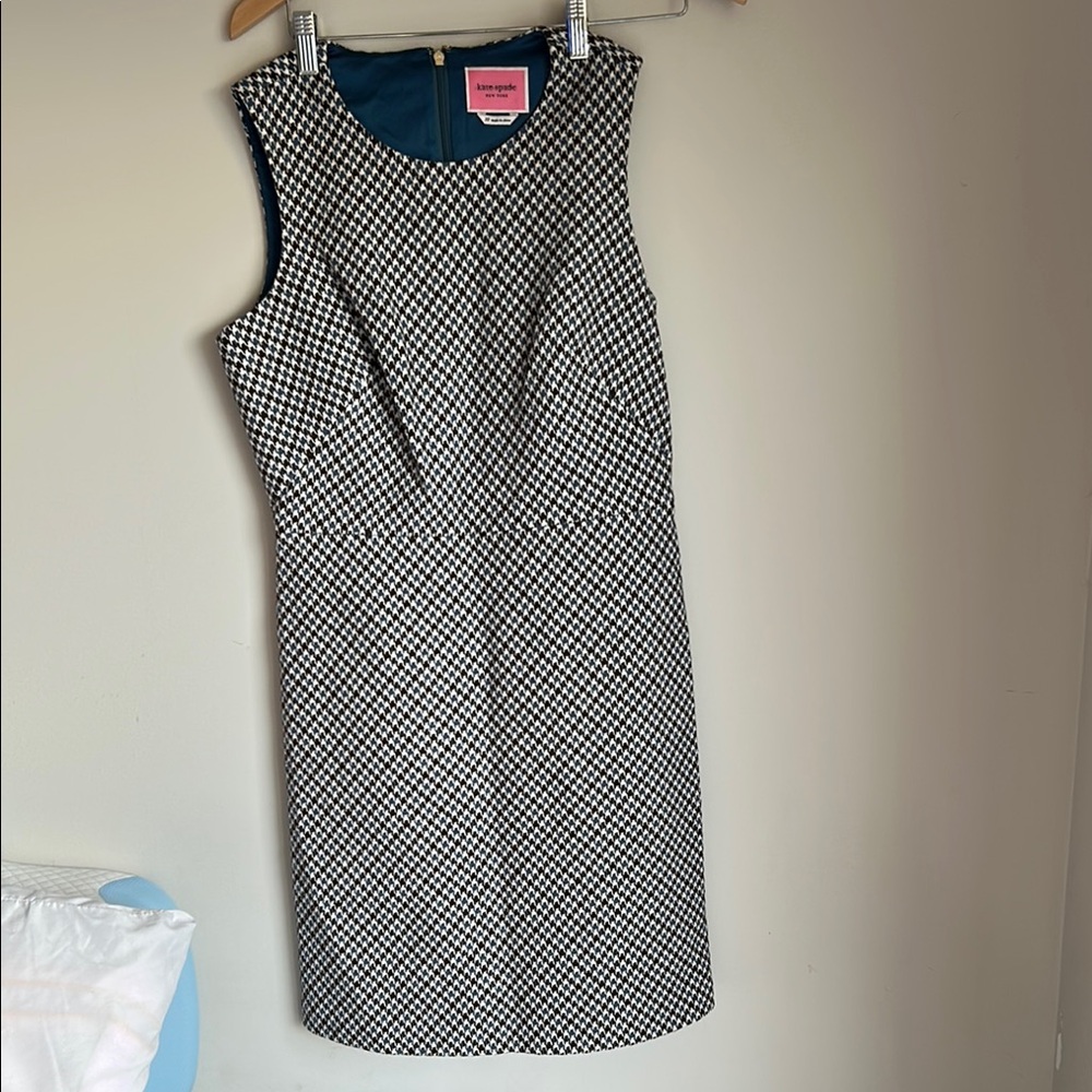 Kate Spade Black and White Sleeveless Sheath Dress